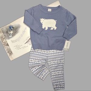 NWT Carter’s 2 pc Polar Bear Sweater & Pants 9 mo